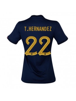 Ženski Nogometna dresi replika Francija Theo Hernandez #22 Domači SP 2022 Kratek rokav